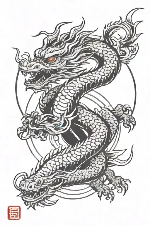 Japanese Dragon Ouroboros