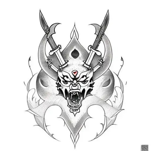 Heart On Fire With Sword