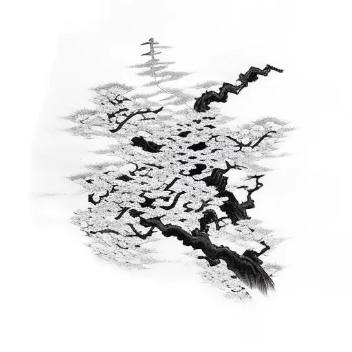 Samurai Sitting Under Cherry Blossom Tree