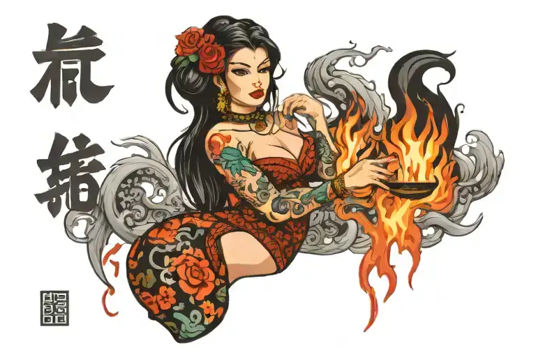 Mexican Woman Sexy Fire