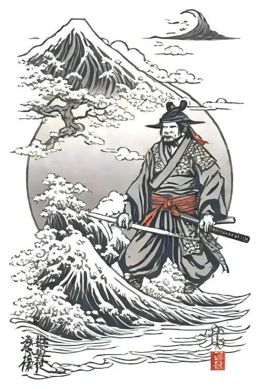 Samurai Slashes Mt Fuji With Katana Sword