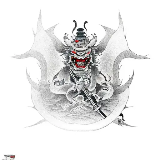 Hannya Demon With Katana