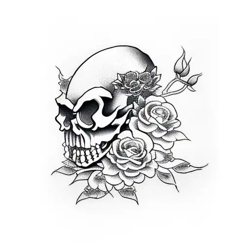 Skull And Roses