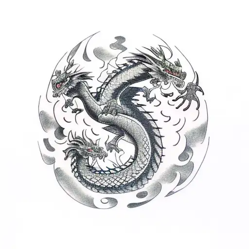 Dragon With Three Head