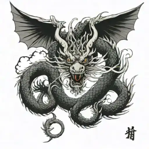 A Dragon Embodying Death And Life At The Same Time