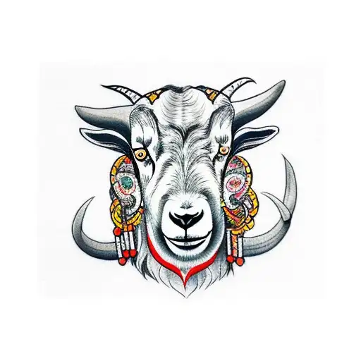 A Male Goat And A Buffalo