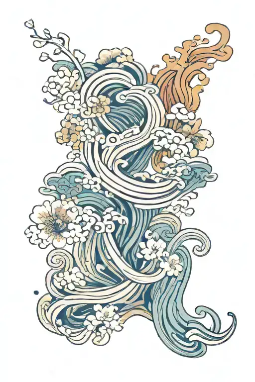 Water Abstract Flowy Lines