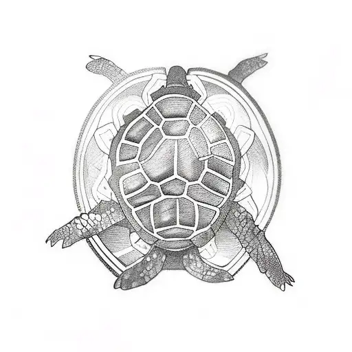 Turtle With City On Back