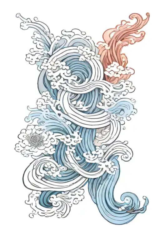 Water Abstract Flowy Lines