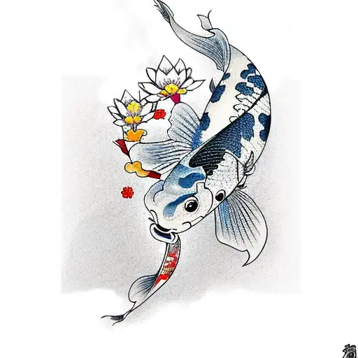 Koi Fish Cherry Blossom