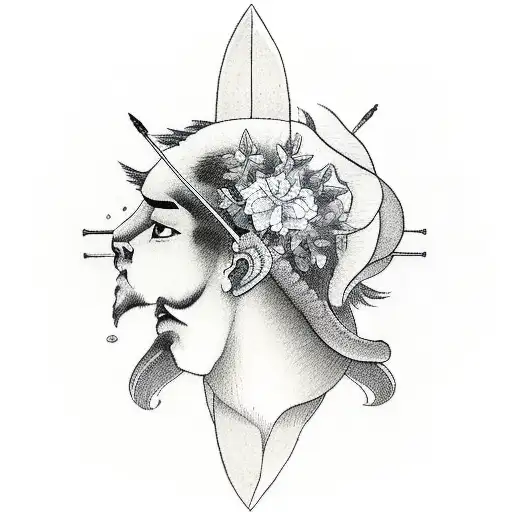 Sagittarius And Narcissus Flower