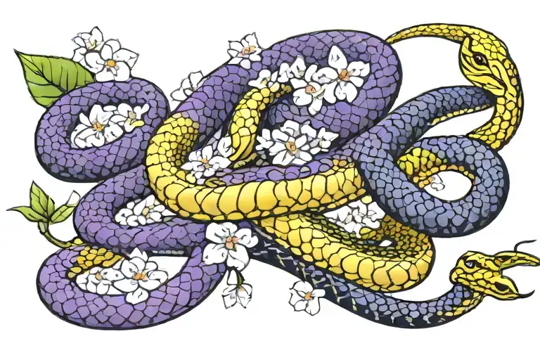 Snake And Lilac