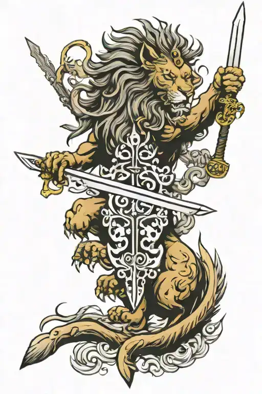 Khanda Lion Sword