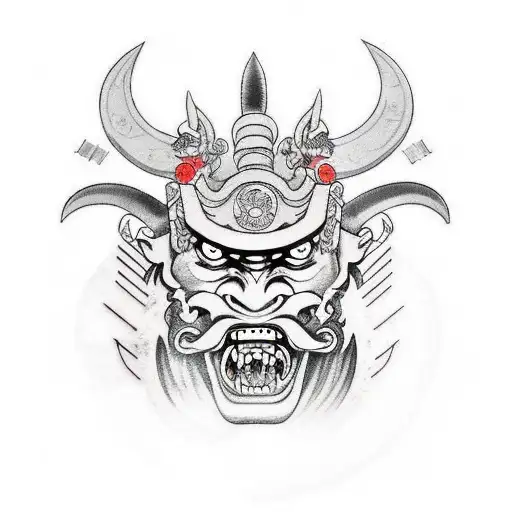 Oni Samurai With Fire
