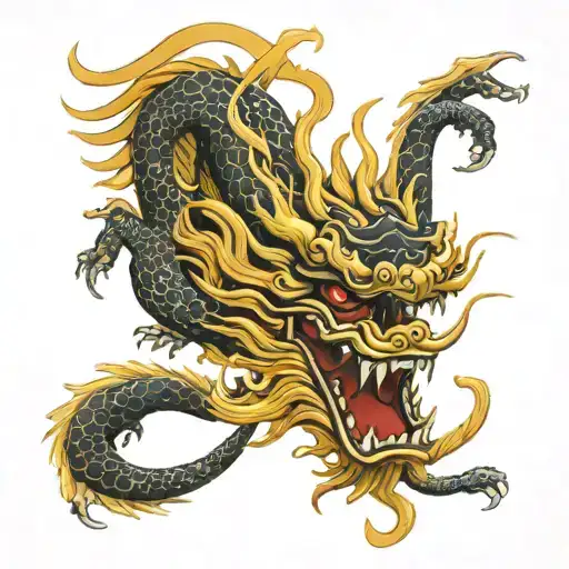 Gold Japanese Dragon
