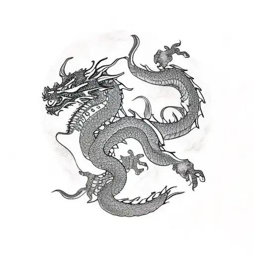 Dragon Swallowing Own Tail In Circle
