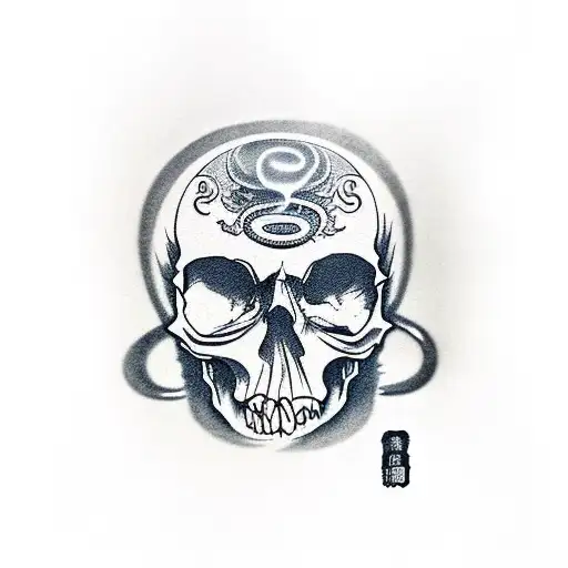 A Cup Of Coffee With Steam In The Shape Of A Skull Coming Out Of It