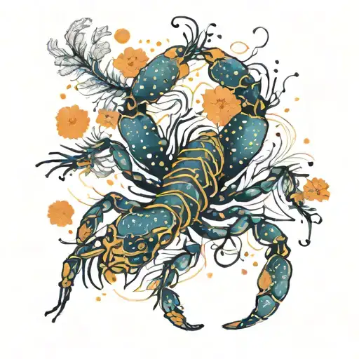 Scorpio Constellation Marigold Flower