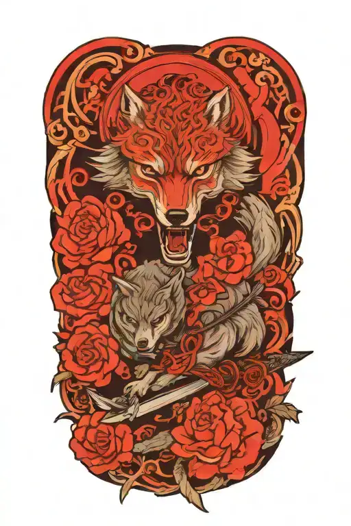 A Wolf And Sword
