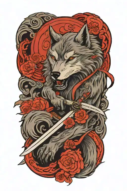 A Wolf And Sword