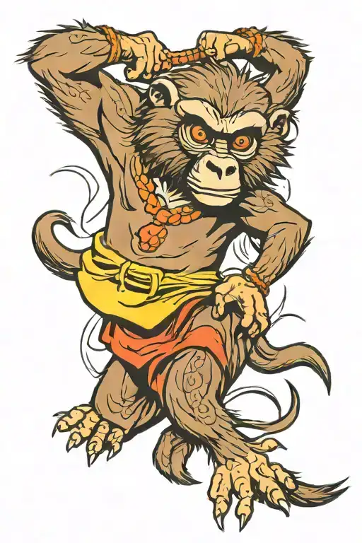 Baboon Like Kung Fu Panda