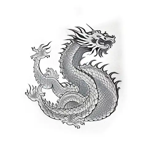 Tori Gate With Dragon