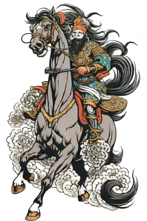 A Fierce Sikh Warrior Riding A Majestic Horse Into Battle