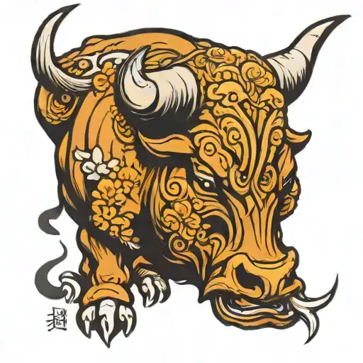 Angry Bull Side View