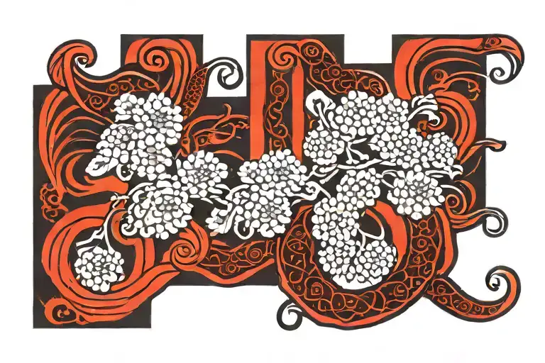 Black And Red Band Tattoo Design