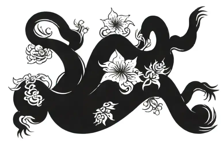 White And Blue Lofi Ocean Band Tattoo Design