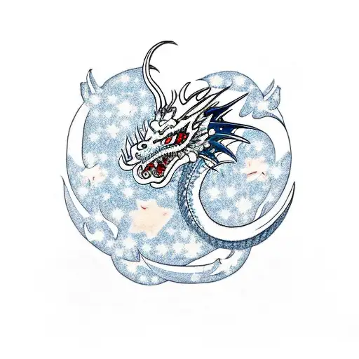 Dragon With Stars