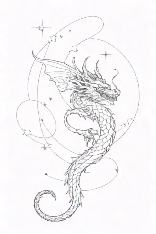 An Analytical Interpretation Of A Cosmic Dragon Breathing Life Into A Constellation Of Stars