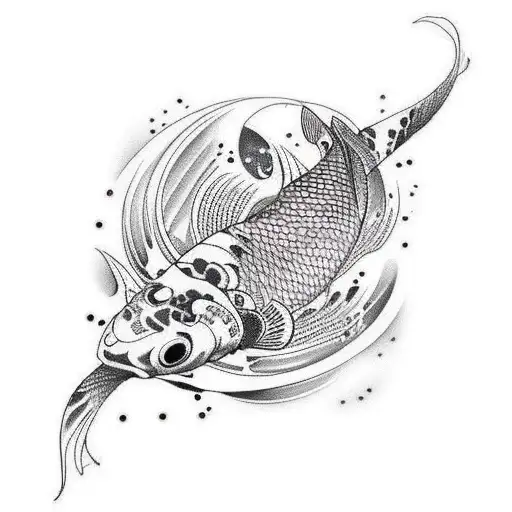 Forearm Sleeve Three-eyed Koi Fish