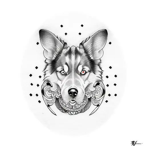 Black And White Dog With Long Ears