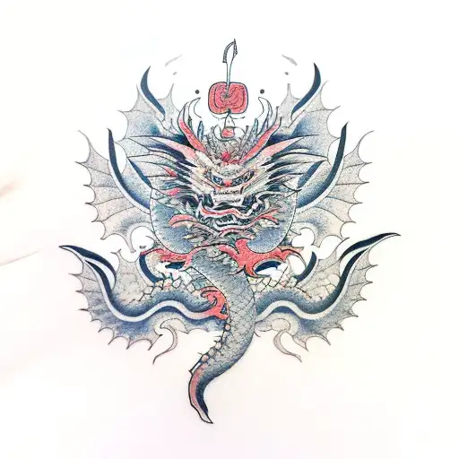 Dragon Samurai Cherry Blossom