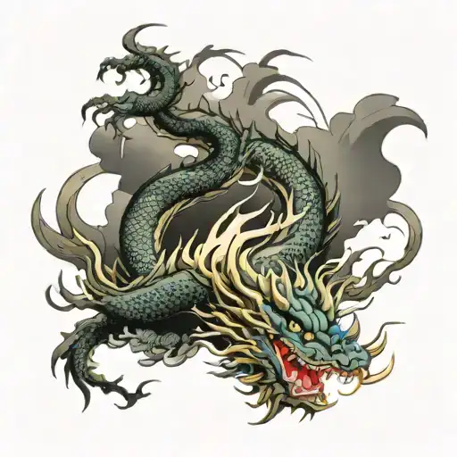 Dragon Cloud Storm Clouds With Lightning Storm Cloud