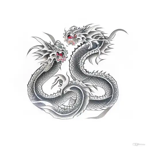 Japanese Dragon Demon Sleeve