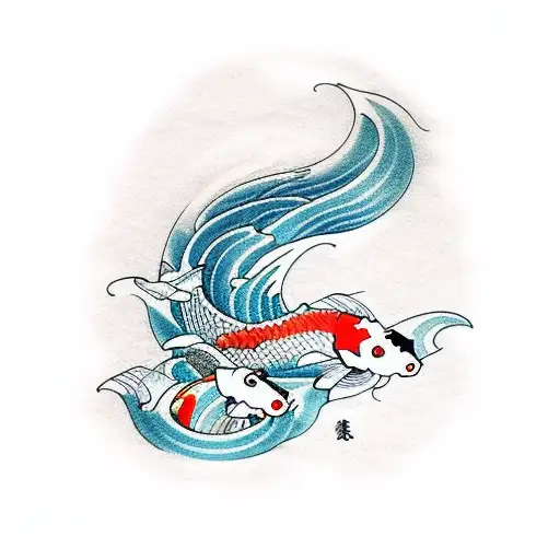 Koi Fish Great Wave