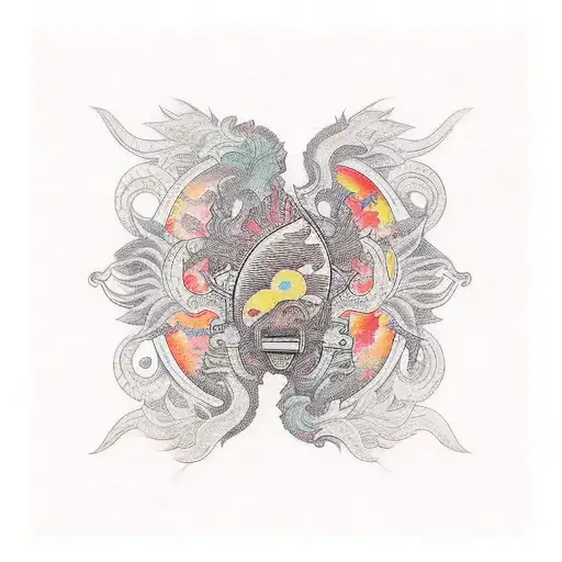 A Guitar Morphing Into A Sunrise