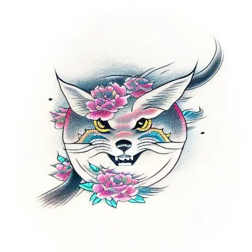 Half Kitsune Half Fish Japanese