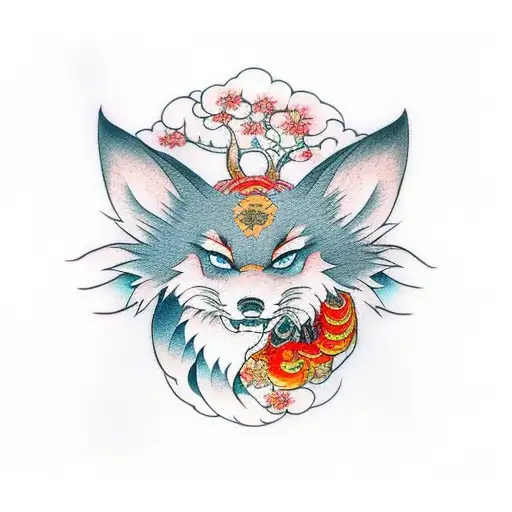 Nine-tailed Cherry Blossom Fox