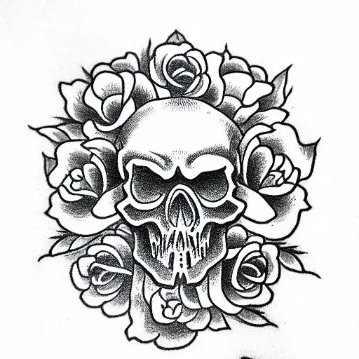 Skull And Roses