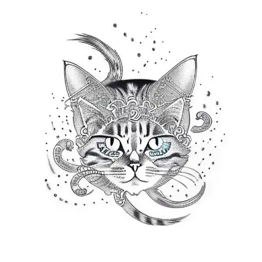 Cat Stalking A Bowl Of Goldfish