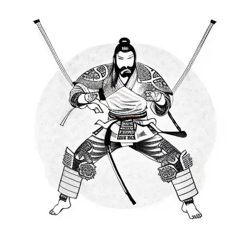 A Jiu-jitsu Fighter In A Samurai Armor