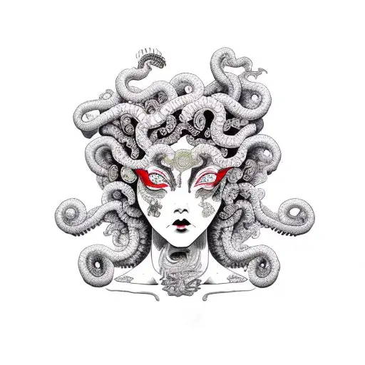 Gorgon Medusa Face Girl