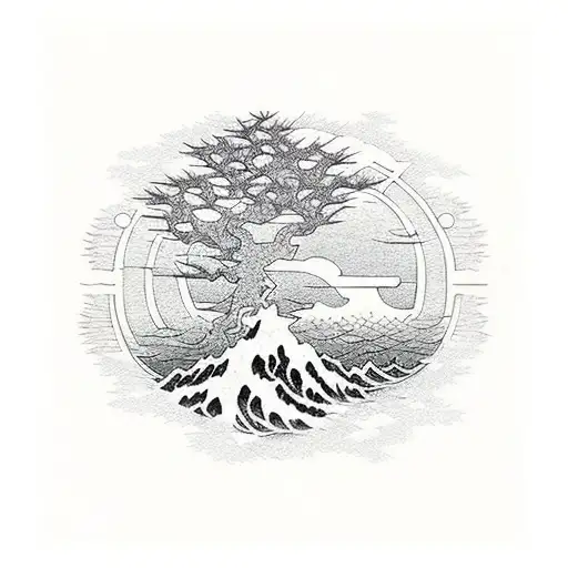 Sun Sea And Forest Tree