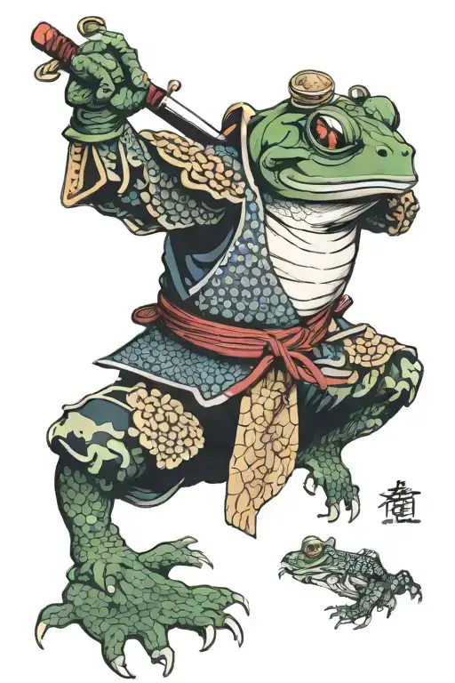 Frog Samurai Warrior