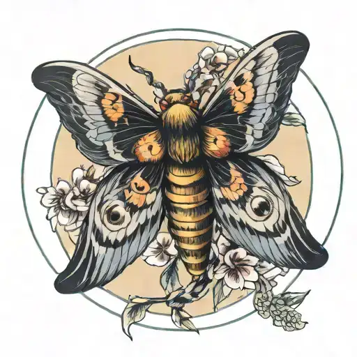 Death Moth In Circle