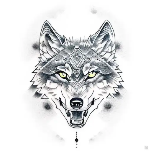 Wolf Head Arm Tattoo Ink Style