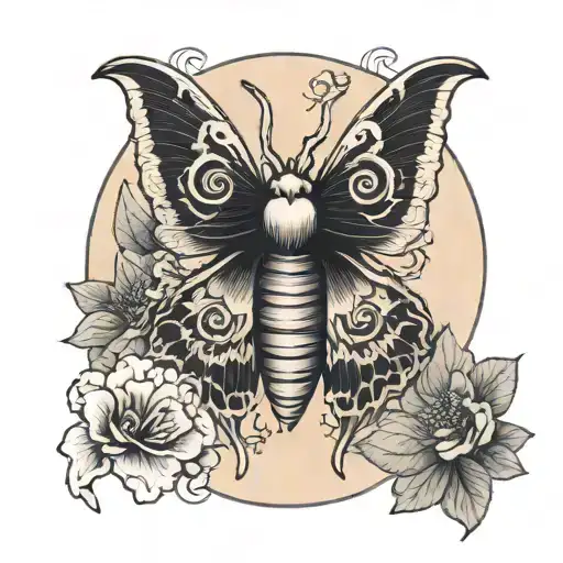 Death Moth In Circle